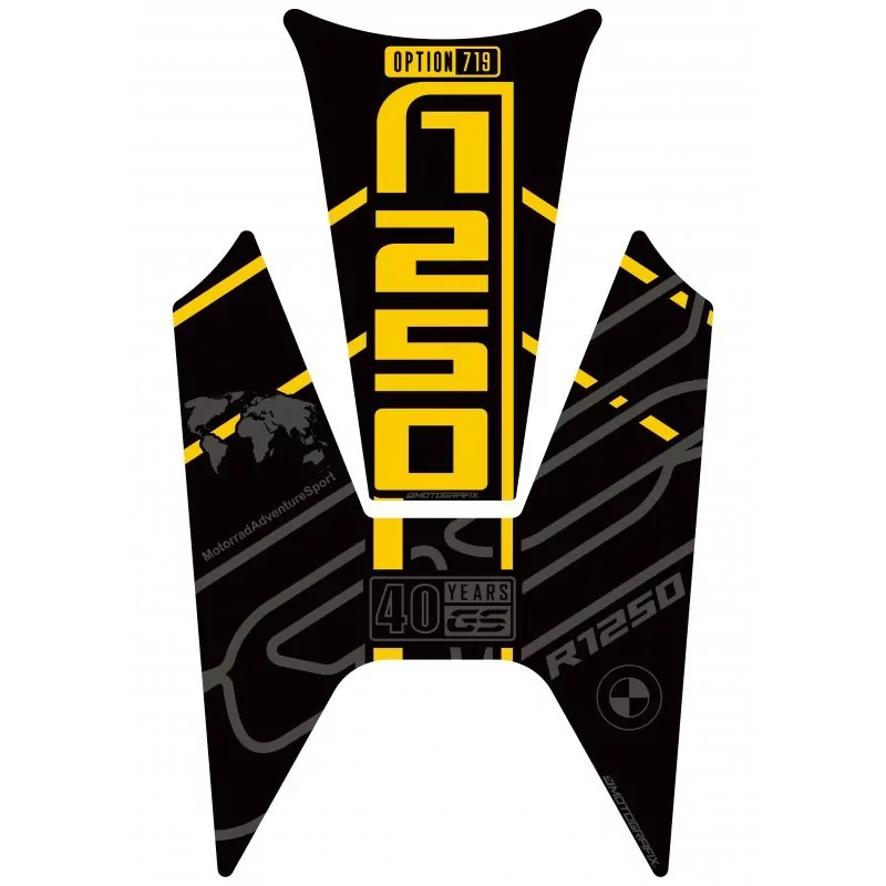 BMW R 1250 GS 40th Motografix 3D Gel Tank Pad Protector TB052KO