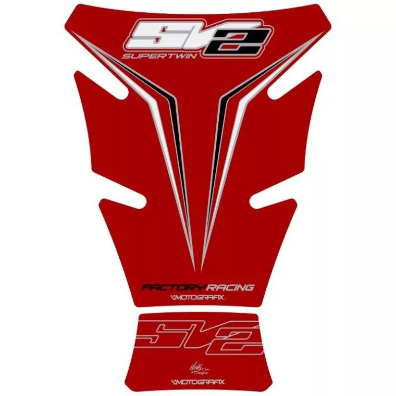Motografix Suzuki SV 650 / 1000 Super Twin Red 3D Gel Tank Pad Protector TS028R