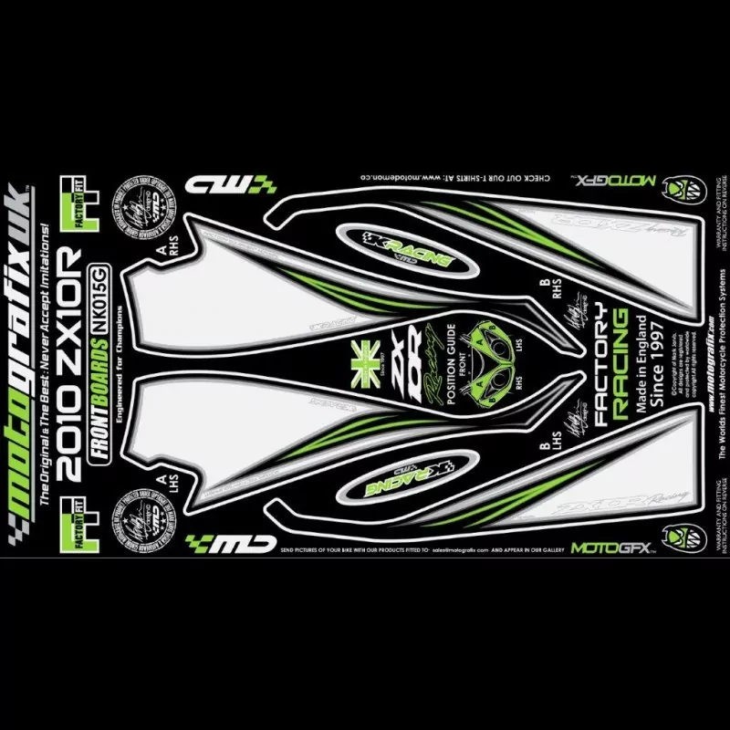Motografix Steinschlagschutz vorn Kawasaki ZX-10 R 2008-2010 NK015G