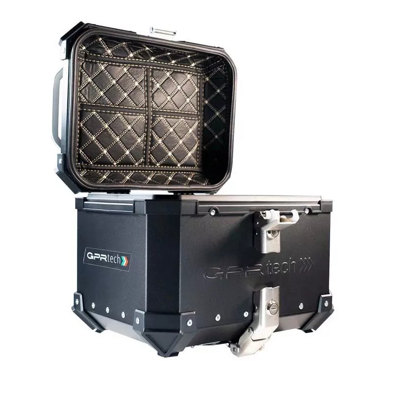 Topcase GPR TECH kompatibel mit Voge Valico 300 Rally 2022/2023 e5 TOPCASE ALPI-TECH 26 LT SCHWARZ Topcase aus Aluminium, schwar