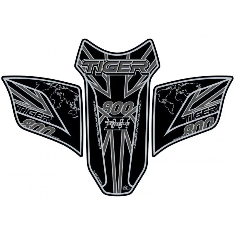 Motografix Triumph Tiger 800 3D Gel Tank Pad Protector TT031KUJ