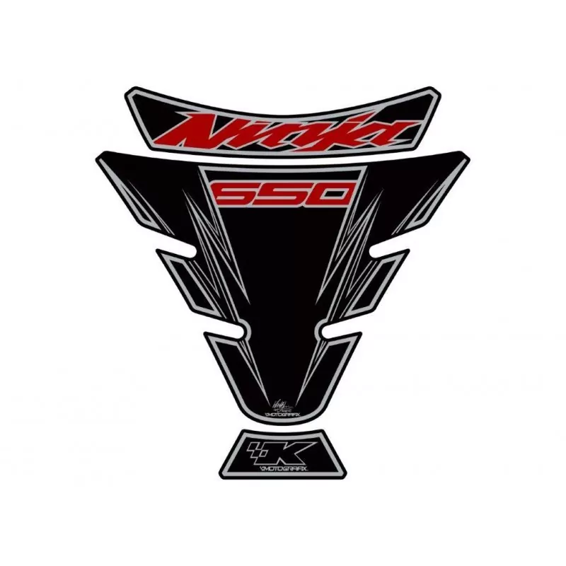 Motografix Kawasaki Ninja 650 Schwarz 3D Gel Tank Pad Protector TK018K