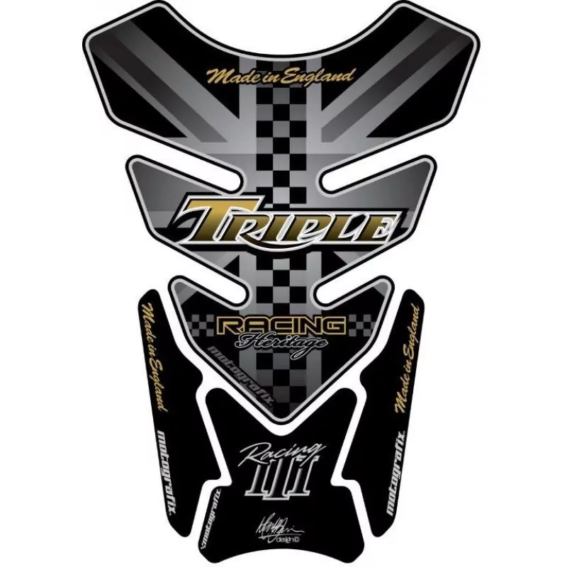 Motografix Triumph Triple Racing 3D Gel Tank Pad Protector TT013KS