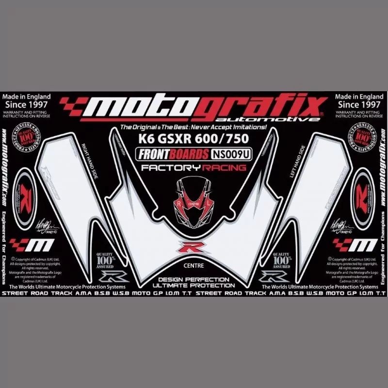 Motografix Steinschlagschutz vorn Suzuki GSX-R 600 / 750 2006-2007 NS009U