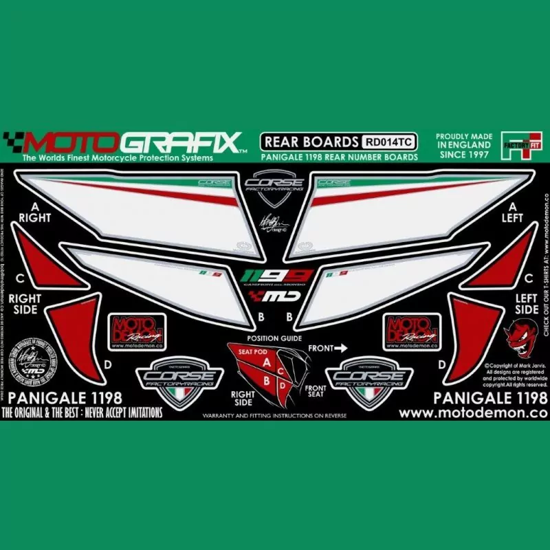 Motografix Steinschlagschutz hinten Ducati 899 / 1199 Panigale RD014TC