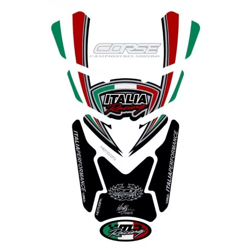 Ducati Corse V90° Motografix 3D Gel Tank Pad Protector TD010WE
