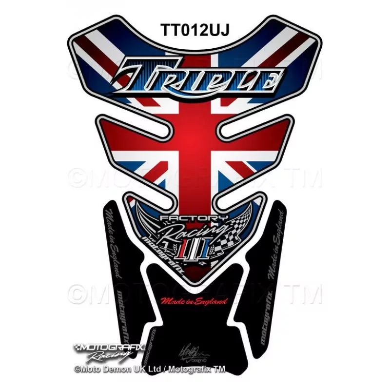Motografix Triumph Triple Racing 3D Gel Tank Pad Protector TT012UJ