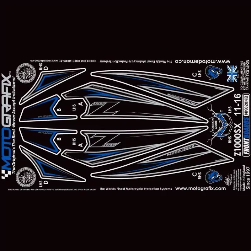 Motografix Steinschlagschutz vorn Kawasaki Z 1000 SX 2011-2016 NK020KB