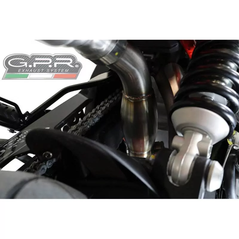 GPR Auspuff Aprilia Dorsoduro 900 2017/20 E4 Katersatzrohr Dorsoduro 900 2017/20 E4