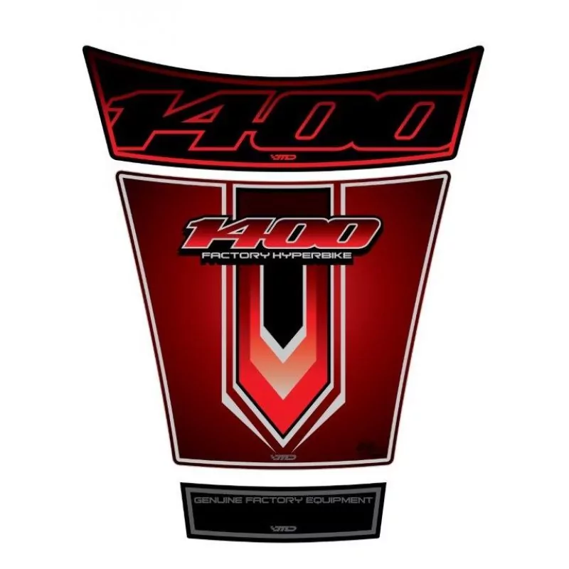 Motografix Suzuki GSX 1400 Red 3D Gel Tank Pad Protector TS022R