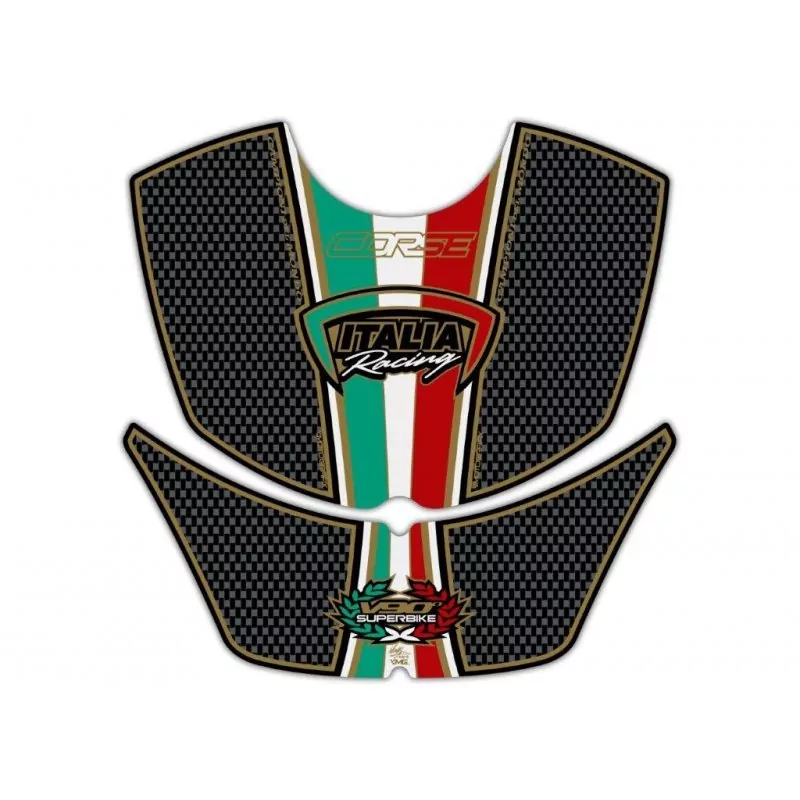 Ducati Corse V90° Motografix 3D Gel Carbon Tank Pad Protector TD009C