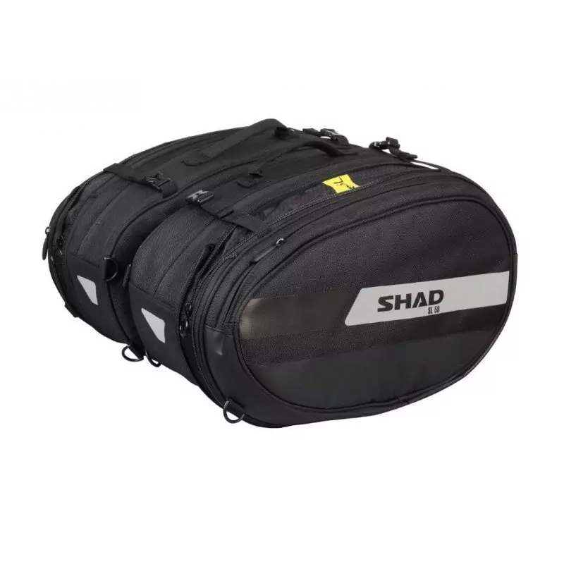 SHAD SL58 Großes PAAR Motorrad Seitentaschen / Koffer mit Reflektor
