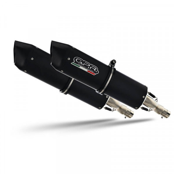 Ducati Monster 400 1993-2003, Furore Nero, Dual Homologated legal slip-on exhaust including removabl