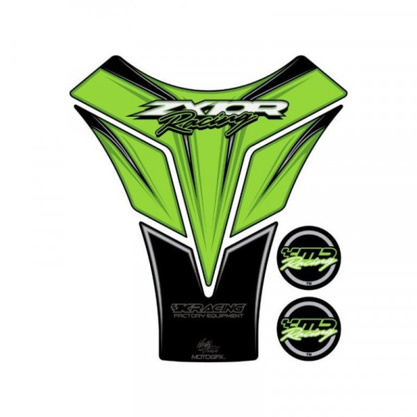 Motografix Kawasaki ZX 10 R Racing Green 3D Gel Tank Pad Protector TK015G