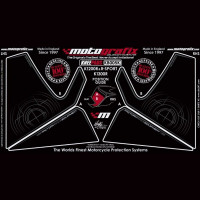 Motografix Tankschutz Knie Pads passend für BMW K 1200/R/SPORT 2007 Motografix Tankschutz Knie Pads passend für BMW K 1200/R/SPORT 2007