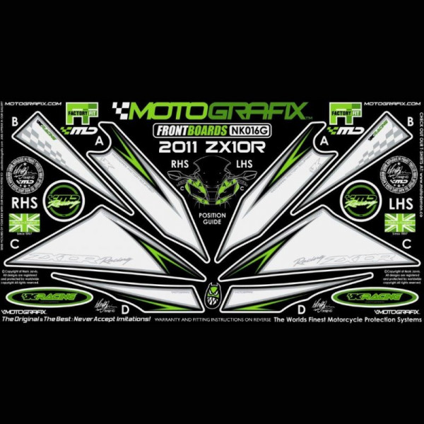 Motografix Stone Chip Protection front Kawasaki ZX-10 R 2011-2015 NK016G