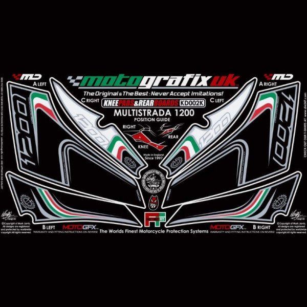 Motografix Stone Chip Protection Kit Ducati Multistrada 1200 2010- KD002K