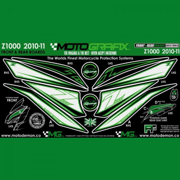 Motografix Steinschlagschutz Set Kawasaki Z 1000 2010-2013 NK019WG