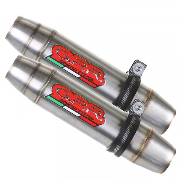 GPR Exhaust Buell Xb 9 2008/2012 reverse line Pair of Homologated slip-on exhaust catalized Deeptone