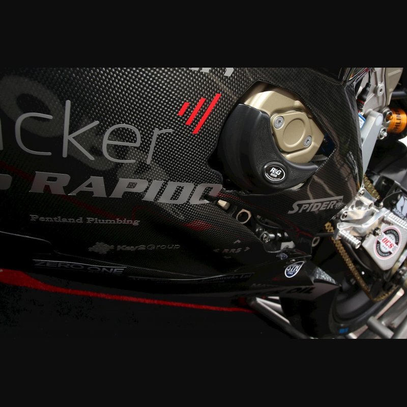 Slider R&G Motordeckel Protektor Links "Aluminium" Ducati Panigale V4 2018 
