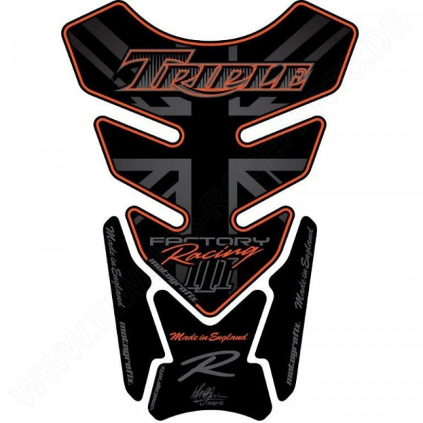Motografix Triumph Triple Racing 3D Gel Tank Pad Protector TT014KO