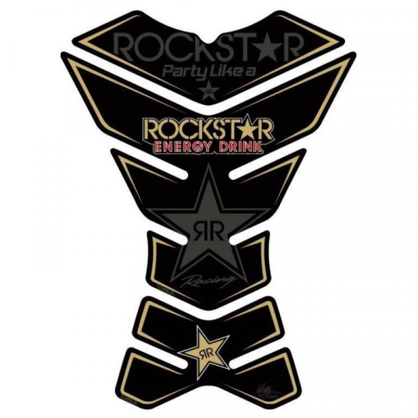 Motografix Rockstar Energy Drink Official Black 3D Gel Tank Pad Protector RKSTR02