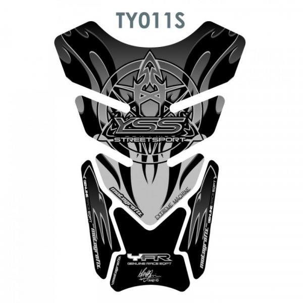 Motografix Yamaha Streetsport Silver 3D Gel Tank Pad Protector TY011S