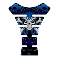 Motografix Flaming Skull Blue 3D Gel Tank Pad Protector ST063B Motografix Flaming Skull Blue 3D Gel Tank Pad Protector ST063B