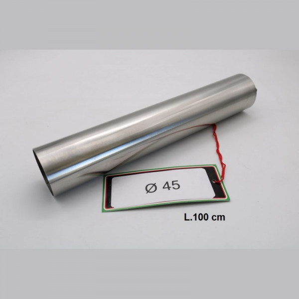 GPR Exhaust System Tuning Accessorio - TUBO INOX D. 45mm X 1mm L.1000mm Inox tube Aisi 304 Tig L.10