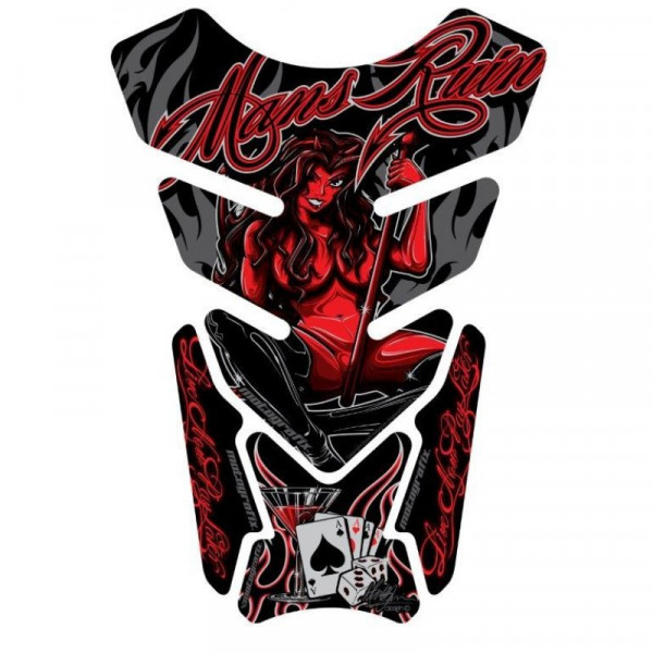 Motografix Mans Ruin She Devil Black / Red 3D Gel Tank Pad Protector ST083