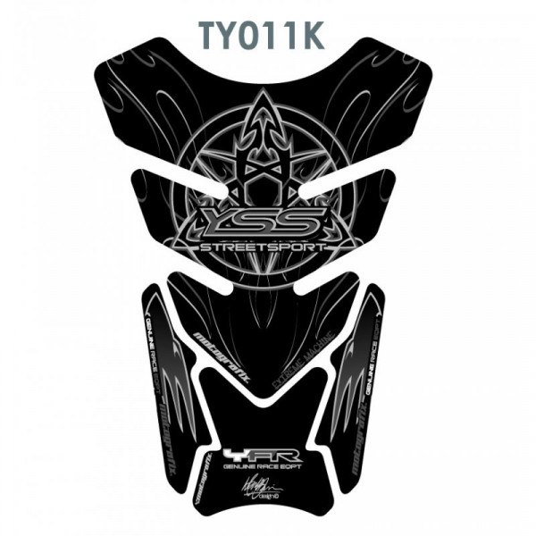 Motografix Yamaha Streetsport Black 3D Gel Tank Pad Protector TY011K