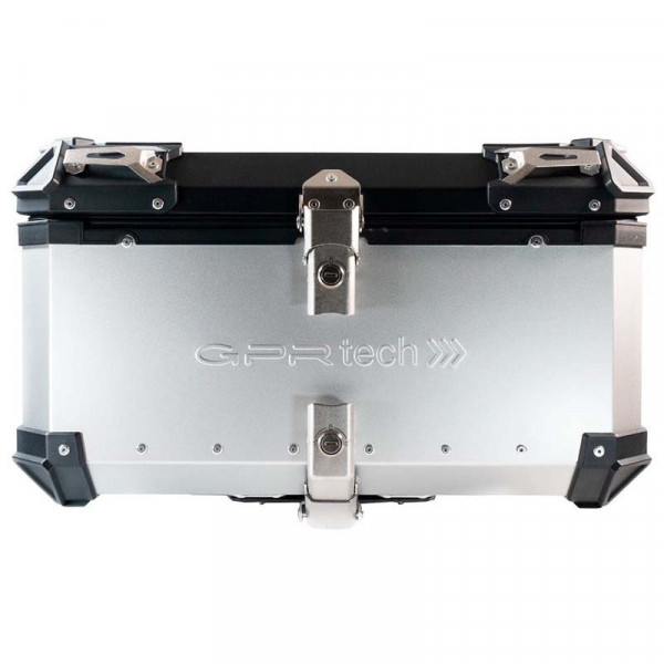 Topcase GPR TECH kompatibel mit Suzuki V-Strom 800DE 2023/2024 e5 TOPCASE ALPI-TECH 55 LT SILBER Top
