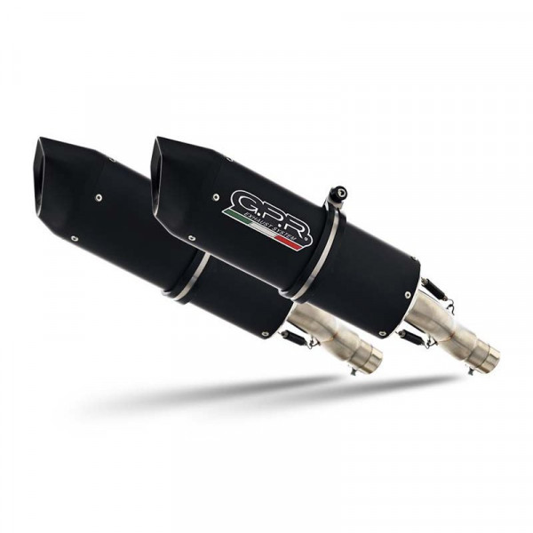 Kawasaki Z 1000 2007-2009, Furore Nero, Dual Homologated legal slip-on exhaust including removable