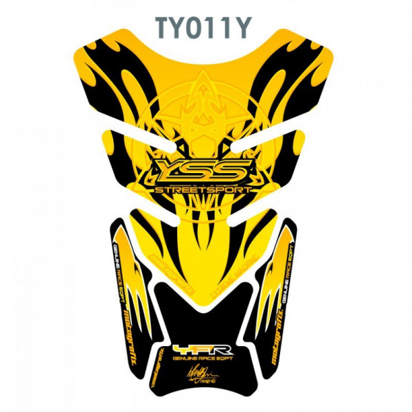 Motografix Yamaha Streetsport Yellow 3D Gel Tank Pad Protector TY011Y