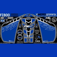 Motografix Fuel Tank Guard Knee Pads YAMAHA FZ800 FZ8 N 2010- KY016B Motografix Fuel Tank Guard Knee Pads YAMAHA FZ800 FZ8 N 2010- KY016B