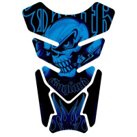 Motografix Death Skull Blue 3D Gel Tankpad Protector ST075B Motografix Death Skull Blue 3D Gel Tankpad Protector ST075B