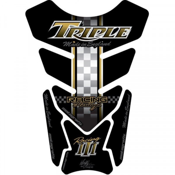 Motografix Triumph Triple Racing 3D Gel Tank Pad Protector TT010K
