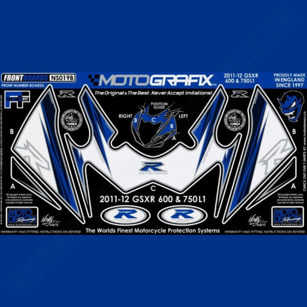 Motografix Stone Chip Protection front Suzuki GSX-R 600 / 750 2011- NS019B