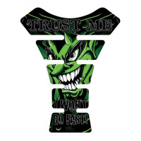 Motografix Trust Me I Wont Go Fast Devil Green 3D Gel Tank Pad Protector ST059G Motografix Trust Me I Wont Go Fast Devil Green 3D Gel Tank Pad Protector ST059G