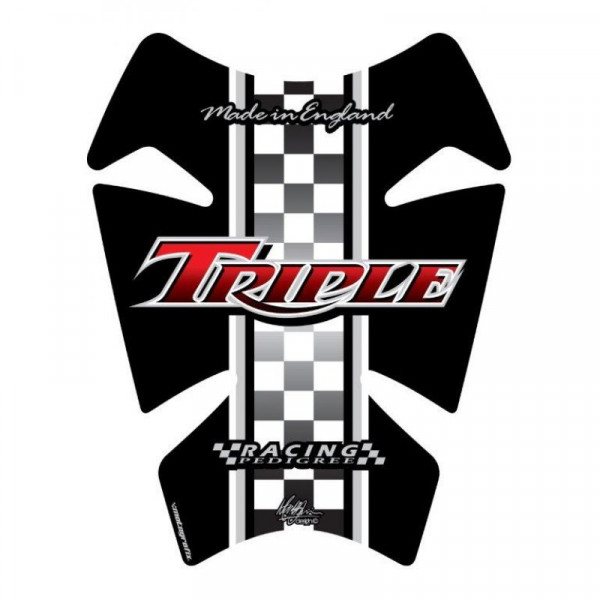 Motografix Triumph Triple Racing 3D Gel Tank Pad Protector TT007R
