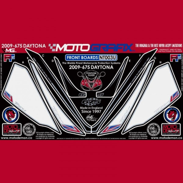 Motografix Stone Chip Protection front Triumph Daytona 675 2009-2012 NT003U