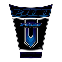 Motografix 3D Gel Tank Pad Black Blue passend für Suzuki GSX 1400 Motografix 3D Gel Tank Pad Black Blue passend für Suzuki GSX 1400