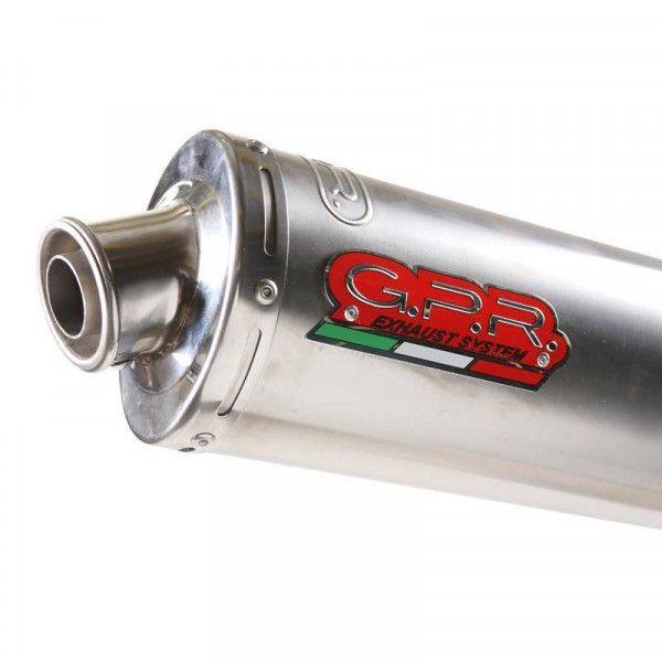 Hyosung Comet 125 GT - R 2003-2014, Inox Tondo / Round, Homologated legal bolt-on silencer