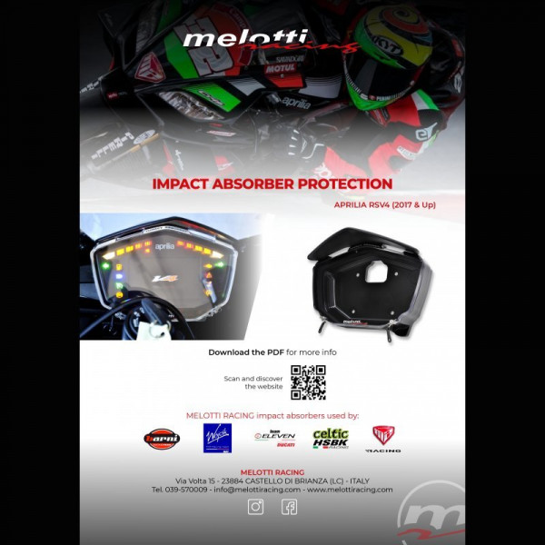 MELOTTI Dashboard Protector für Aprilia RSV 4 RR / RF / Factory 2017-2020