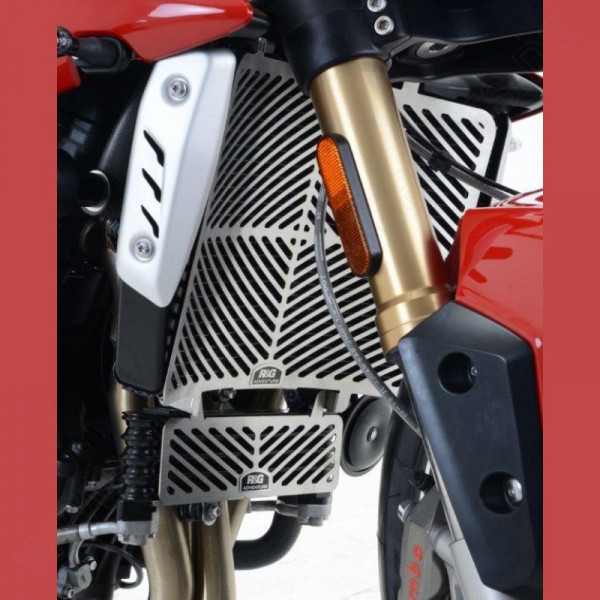 R&G Oil Cooler Guard stainless steel Triumph Speed Triple / S / R / RS 2011-