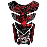 Motografix Mans Ruin She Devil Black / Red 3D Gel Tank Pad Protector ST083 Motografix Mans Ruin She Devil Black / Red 3D Gel Tank Pad Protector ST083