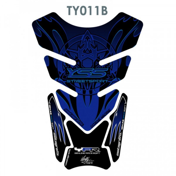 Motografix Yamaha Streetsport Blue 3D Gel Tank Pad Protector TY011B