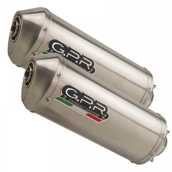 Aprilia Etv Caponord 1000 Rally 2001-2007, Satinox, Dual Homologated legal slip-on exhaust including