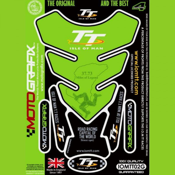 Motografix Isle Of Man TT Races Official Licensed 3D Gel Tank Pad Protector IOMTT02G