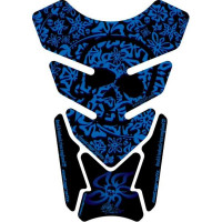 Motografix Hawaiian Aloha Skull Design Blue 3D Gel Tankpad Protector Motografix Hawaiian Aloha Skull Design Blue 3D Gel Tankpad Protector